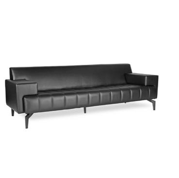 Диван триместен ОДРИН PLN 03 - сниман отпред, черна кожа