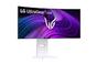 Монитор LG 34GX90SA-W, 34', OLED UltraGear 21:9 Curved Smart, IPS 0.03 ms, WQHD (3440x1440), 240Hz, HDR 10, 1500000:1, 250 cd/m2, DCI-P3 98.5%, USB 3.0, VRR, Free-sync, G-Sync, USB-C, PD 65W, HDMI, DP, PBP, Speakers, LG Switch, Height, Swivel, Tilt, White