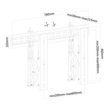 Стойка Neomounts by NewStar Flat Screen Wall Mount for video walls (pop-out / stretchable)