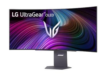 Монитор LG 45GX90SA-B, 44.5', OLED UltraGear 21:9 Curved Smart, 0.03 ms, WQHD (3440x1440), 240Hz, HDR 400, 1500000:1, 250 cd/m2, DCI-P3 98.5%, VRR, Free-sync, G-Sync, USB-C, PD 65W, HDMI, DP, PBP, Speakers 7W x2, Bluetooth, LG Switch, Height, Swivel, Tilt