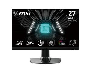Монитор MSI G272QPF E2, 27', 1ms, 180Hz, RAPID IPS, 2560x1440 (WQHD), 16:9, FLAT, Adaptive-Sync, 92.83% DCI-P3, AG, 300 nits, 1000:1, DCR 100M:1, DP(1.2a), 2xHDMI2.0b, Pivot, Heigh Adj., VESA, Black, 6.3kg