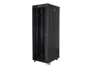 Комуникационен шкаф Lanberg rack cabinet 19' free-standing 37U/800x1000 (flat pack) with glass door lcd black v2