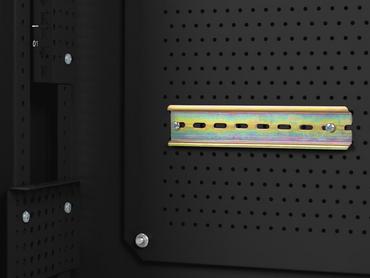 Комуникационен шкаф Lanberg rack cabinet 19' wall-mount 6U+3u/540x200 low-profile black (assembled)