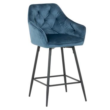 Бар стол АЛЕГ-син цвят дамаска