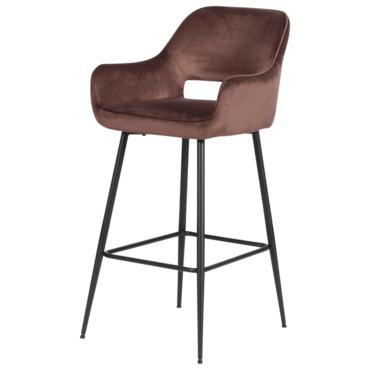 Бар стол СИМЕОНА- тапициран с нежна дамаска