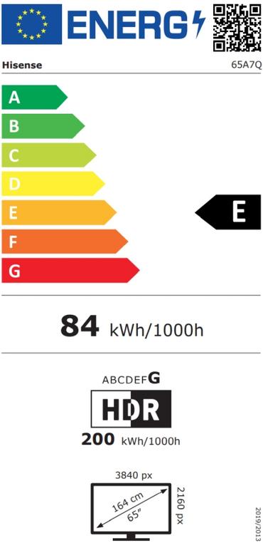Телевизор Hisense 65' A7Q, 4K Ultra HD 3840x2160, QLED, HDR 10+, HLG, Dolby Vision, Dolby Atmos, Smart TV, Light Sensor, WiFi Direct, BT, Anyview Cast, 3xHDMI, 2xUSB, LAN, CI+, DVB-T2/C/S2, Black