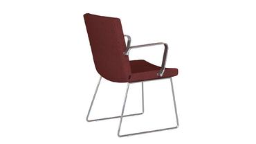 Посетителски стол БОРИС TLD 04-хромирани подлакътници