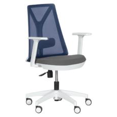 Работен стол ЗЛАТИ- сив- син цвят, бяла база