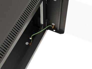 Комуникационен шкаф Lanberg rack cabinet 19' wall-mount 4U/540x350 (flat pack) with glass door black