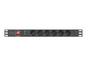 Разклонител Lanberg power distribution unit (pdu) 19' 1U 16a 2m 6x schuko outlets black