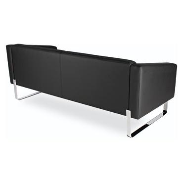 Диван триместен САКАР LEON 03 - снимка на гърба на дивана, черен на цвят