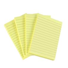 Самозалепващи листчета 150х100мм на редове жълт пастел