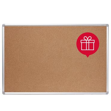 Коркова дъска с алуминиева рамка- с подарък