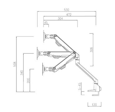 Стойка Neomounts by NewStar Flat Screen Desk Mount (clamp/grommet)