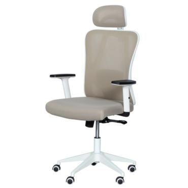 Директорски стол МЕЛИСА- меш, бяла кръстачка