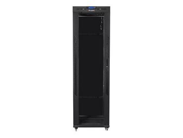 Комуникационен шкаф Lanberg rack cabinet 19' free-standing 42U/600x800 (flat pack) with glass door lcd black v2