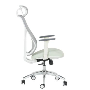 Директорски стол АНГЕЛА- сниман отстрани, бял полипропилен