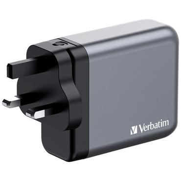 Зарядно устройство Verbatim GNC-140 GaN Charger 4 Port 140W USB A/C (EU/UK/US)