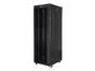 Комуникационен шкаф Lanberg rack cabinet 19' free-standing 37U/600x800 (flat pack) with glass door lcd black v2