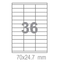 Самозалепващи етикети  Fleks Ko A4 70x24.7 36 бр