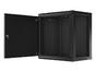 Комуникационен шкаф Lanberg rack cabinet 19' wall-mount 12U/600x450 for self-assembly with metal door black (flat pack)