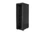 Комуникационен шкаф Lanberg rack cabinet 19' free-standing 42U/800x1200 (flat pack) with glass door lcd black v2