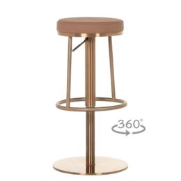 Бар стол ЧЕСТЪР- снимка отпред, цвят корал