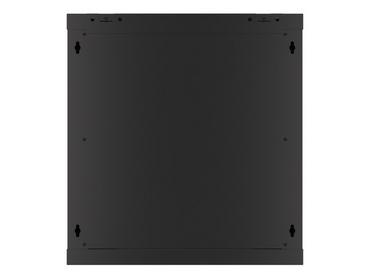 Комуникационен шкаф Lanberg rack cabinet 19' wall-mount 12U/600x600 for self-assembly with metal door black (flat pack)