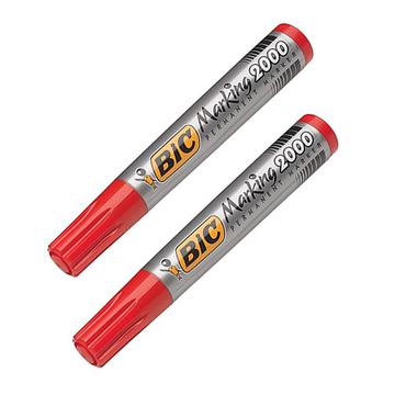 Перманентен маркер Bic червен