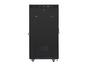 Комуникационен шкаф Lanberg rack cabinet 19' free-standing 27U / 600x800 self-assembly flat pack with glass door LCD, black