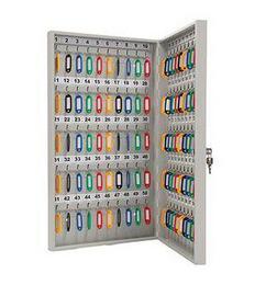 Табло за ключове KL 100 броя- за 100броя ключове, сив, отворено, с наредени ключове вътре