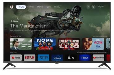 Телевизор Sharp 43GL4260, 43' LED  Google TV, 4K Ultra HD 3840x2160 Frameless, AQUOS, 1 000 000:1, DVB-T/T2/C/S/S2, Active Motion 1000, HDR10, Dolby Atmos, Dolby Vision, Google Assistant, Chromecast Built-in, HDMI 2.1 with eARC, 3.5mm Headphone jack / lin