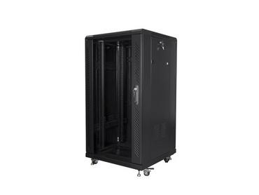 Комуникационен шкаф Lanberg rack cabinet 19' free-standing 22U/600x600 (flat pack) black