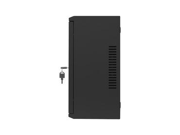 Комуникационен шкаф Lanberg rack cabinet 19' wall-mount 4U+3u/540x200 low-profile black (assembled)