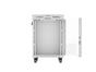 Комуникационен шкаф Lanberg rack cabinet 19' free-standing 15U/600x600 (flat pack) with glass door lcd grey v2
