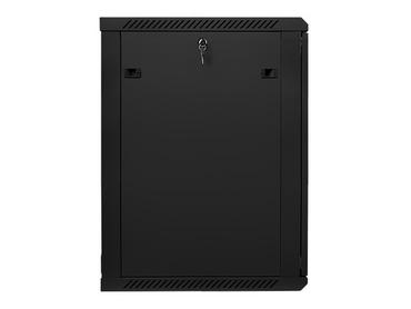 Комуникационен шкаф Lanberg rack cabinet 19' wall-mount 18U / 600x600 for self-assembly (flat pack), black