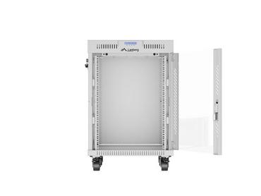 Комуникационен шкаф Lanberg rack cabinet 19' free-standing 15U/600x600 (flat pack) with glass door lcd grey v2