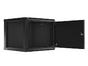 Комуникационен шкаф Lanberg rack cabinet 19' wall-mount 9U/600x600 for self-assembly with metal door black (flat pack)
