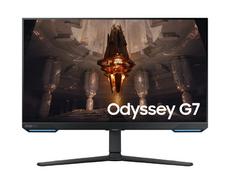 Монитор Samsung 32BG700 32' Odyssey G7 Smart, IPS, 144 Hz, 1 ms GTG, 3840x2160, 350 cd/m2, 1000:1 Contrast, HDR 400, Eye Saver, Flicker Free, AMD FreeSync Premium Pro, DP 1.4, 2xHDMI 2.1, 2xUSB 3.0, Wi-Fi 5, Bluetooth 5.2, Speakers, Tizen, Black