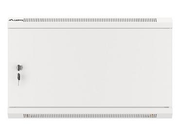 Комуникационен шкаф Lanberg rack cabinet 19' wall-mount 6U/600x600 for self-assembly with metal door grey (flat pack)