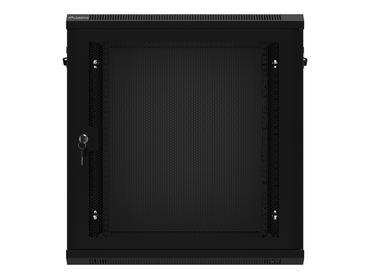 Комуникационен шкаф Lanberg rack cabinet 19' wall-mount 12U/600x450 with perforated door black (flat pack)