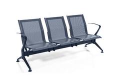 Посетителска пейка CHROM 540- три места, сива