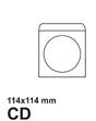 Плик самозалепващ CD 114х114 бял 50 бр
