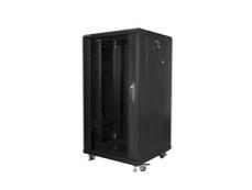 Комуникационен шкаф Lanberg rack cabinet 19' free-standing 22U/600x600 (flat pack) black