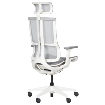 Работен стол НАКСОС-снимка отзад, бял полипропилен