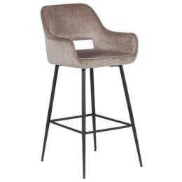 Бар стол СИМЕОНА- снимка отпред, бежов цвят