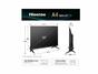 Телевизор Hisense 32' A4Q, HD 1366x768,3000:1, DLED, HLG, DTS Virtual X, Smart TV, WiFi, WiFi Direct, BT, VIDAA U7,Anyview Cast, 2xHDMI, 2xUSB, LAN, CI+, DVB-T2/C/S2, Black