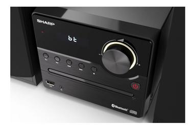 Аудио система Sharp Audio Systems XL-B512(BK), HI-FI MICRO SYSTEM, 45W total max power output, FM PLL tuner, Bluetooth v5.0, CD player, USB, 3.5mm Aux-in / line-in, wooden speaker, Black