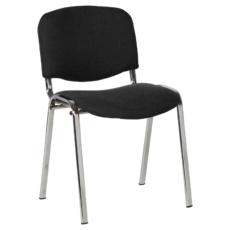 Посетителски стол Gen40 хром- черен цвят дамаска