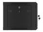 Комуникационен шкаф Lanberg rack cabinet 19' wall-mount 6U/600x450 for self-assembly with metal door black (flat pack)